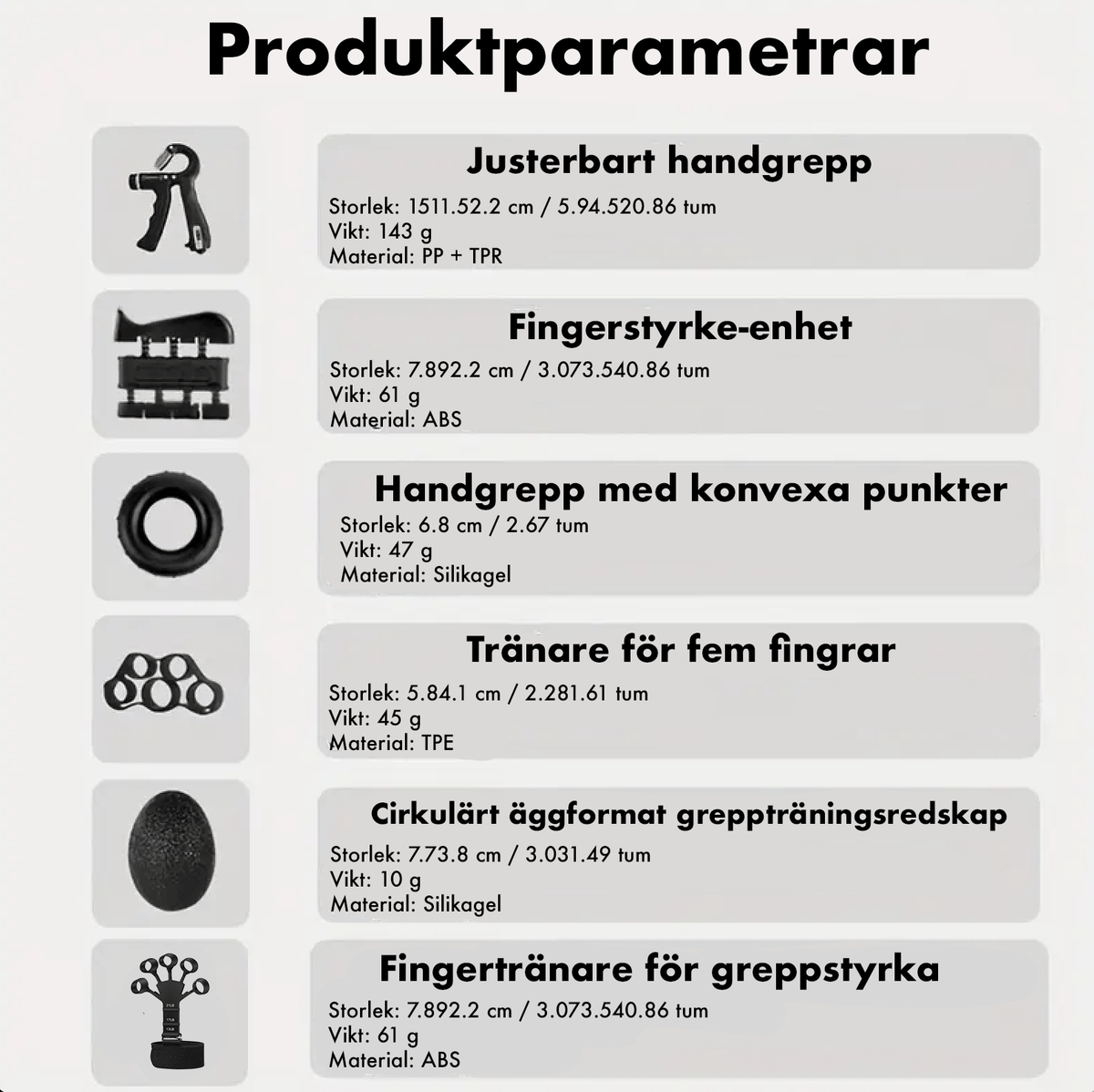 Greppstyrkeset – komplett träning för händer (6 delar)