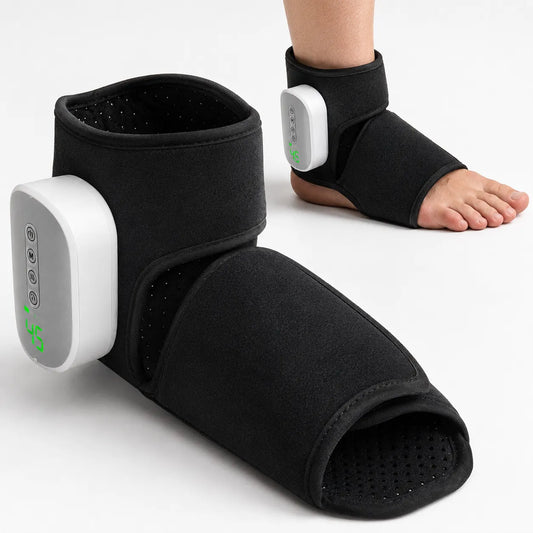 Ankelmassage med kompression och digital kontroll för fot och ankel