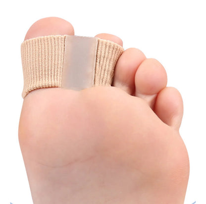 Dubbel tåseparator för hallux valgus med mjukt skydd.