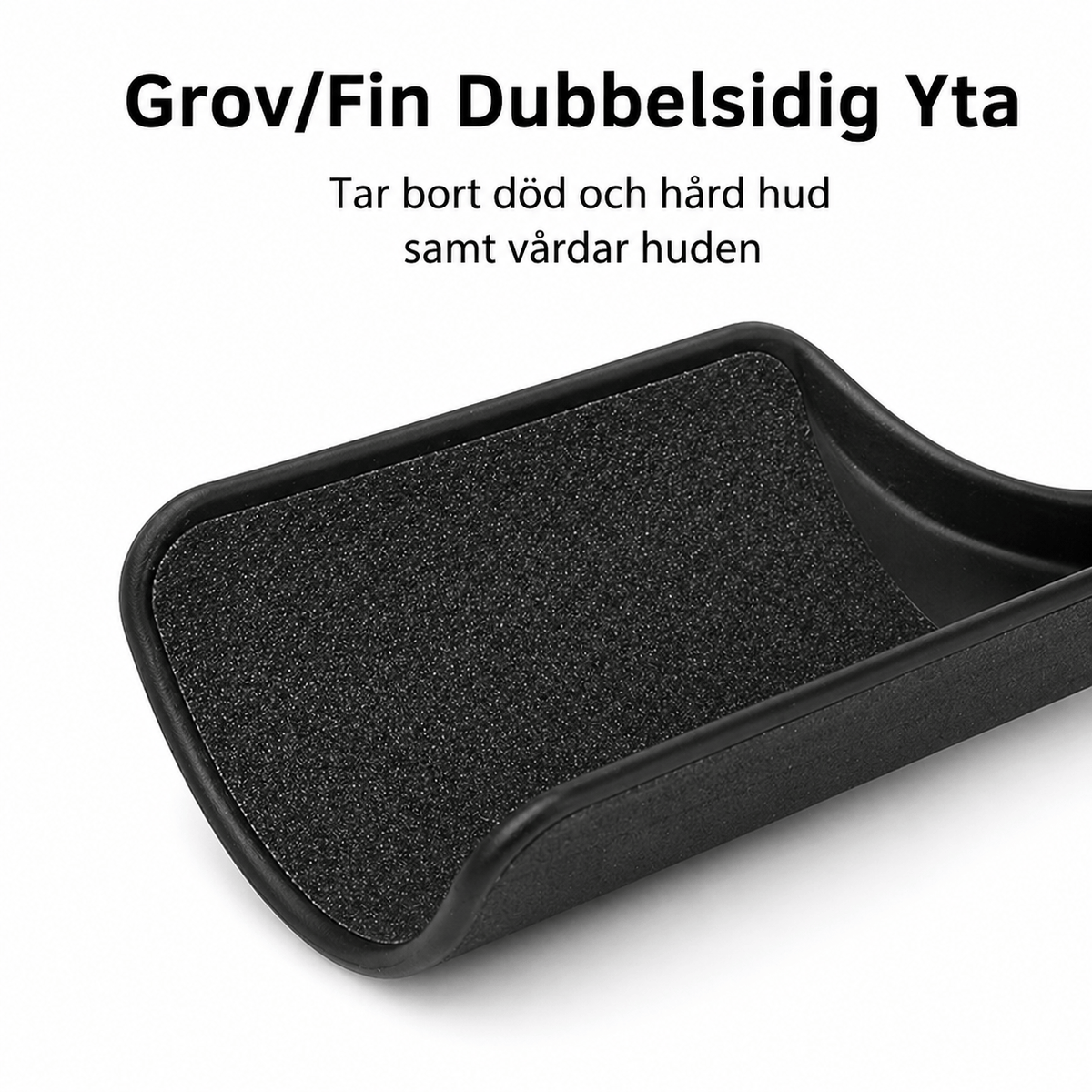 Dubbelsidig yta med grov och fin struktur