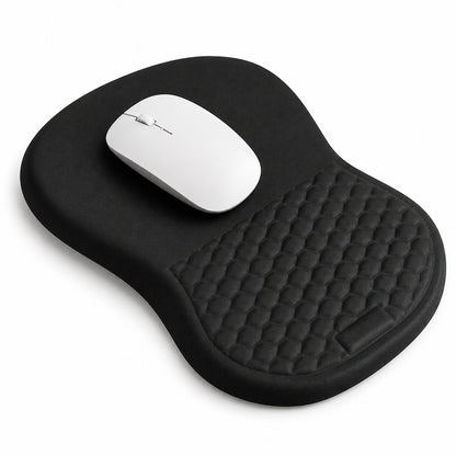Ergonomisk musmatta med handledsstöd och trådlös datormus