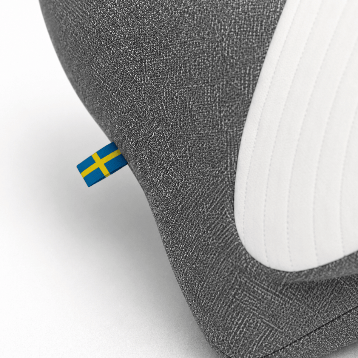 Närbild på ergonomisk sovkudde med formsytt nackstöd och ventilerande överdrag
