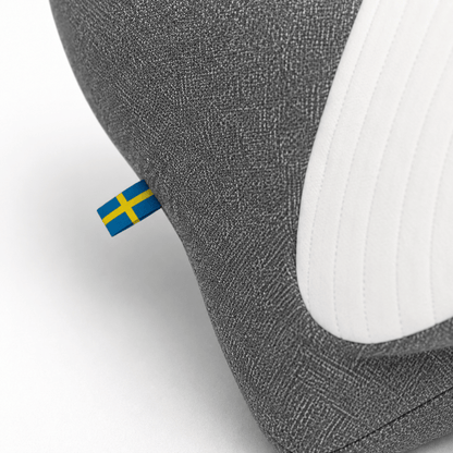 Närbild på ergonomisk sovkudde med formsytt nackstöd och ventilerande överdrag