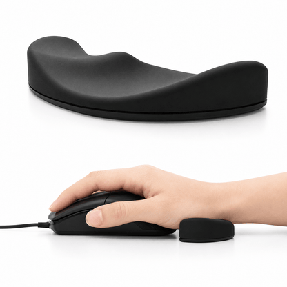 Ergonomiskt handledsstöd för mus i svart utförande