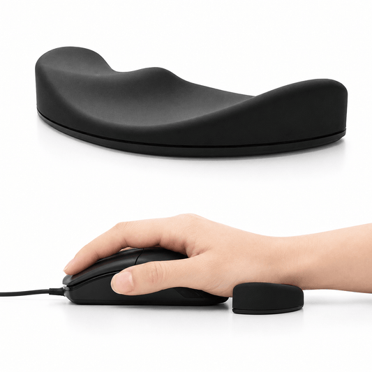 Ergonomiskt handledsstöd för mus i svart utförande