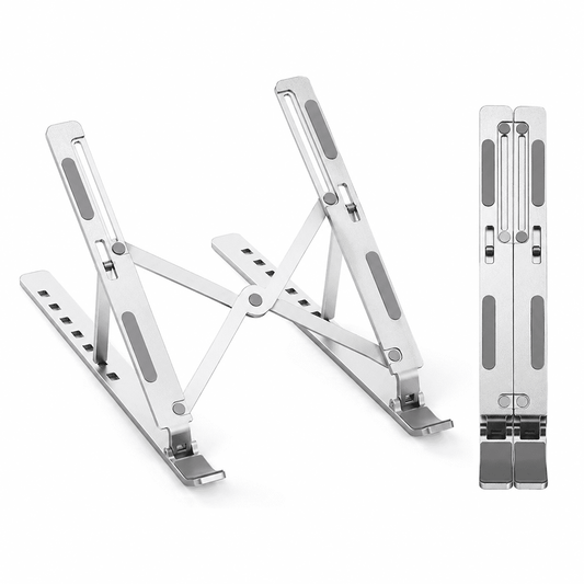 Laptopställ i aluminium med hopfällbar konstruktion